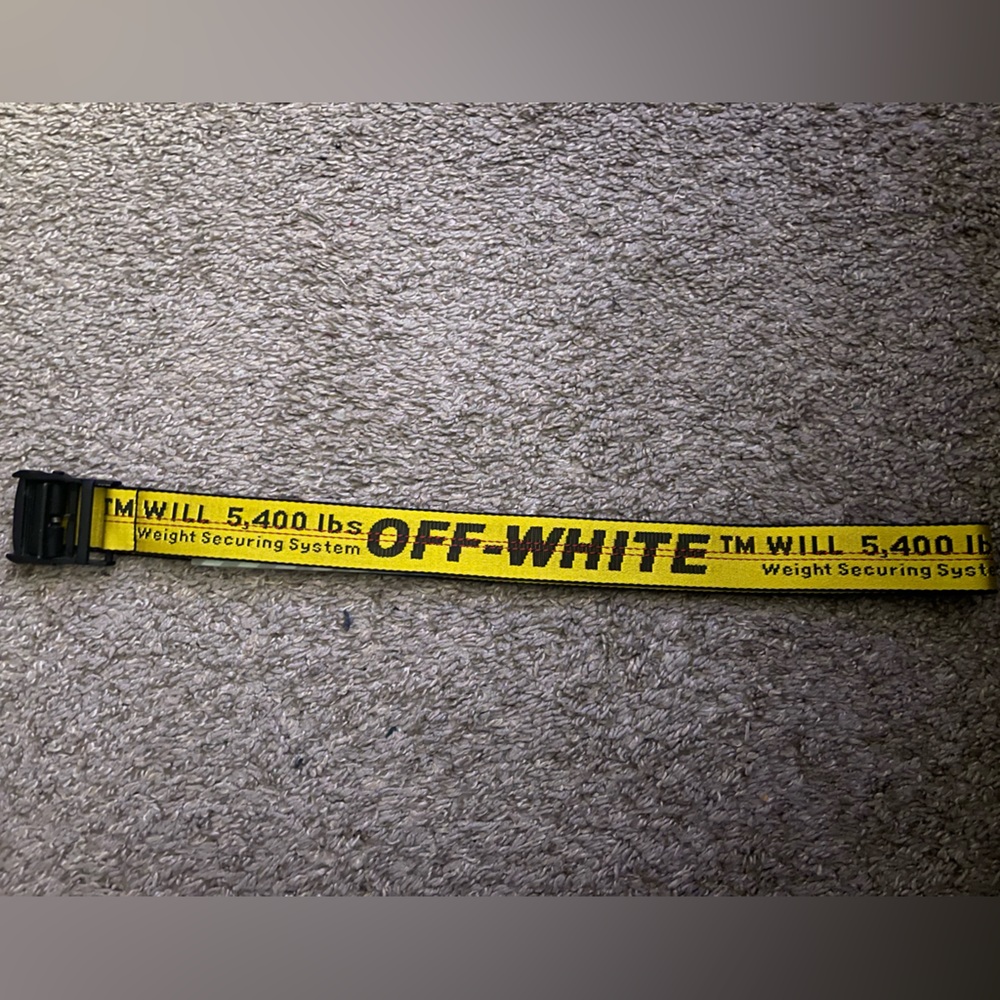 OFF WHITE INDUSTRIAL BELT - YELLOW/BLACK